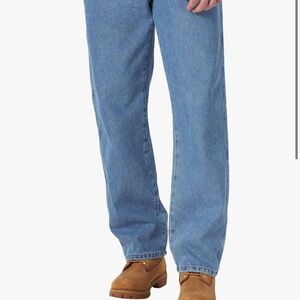 Rustler Men's Relaxed Fit Blue Jeans